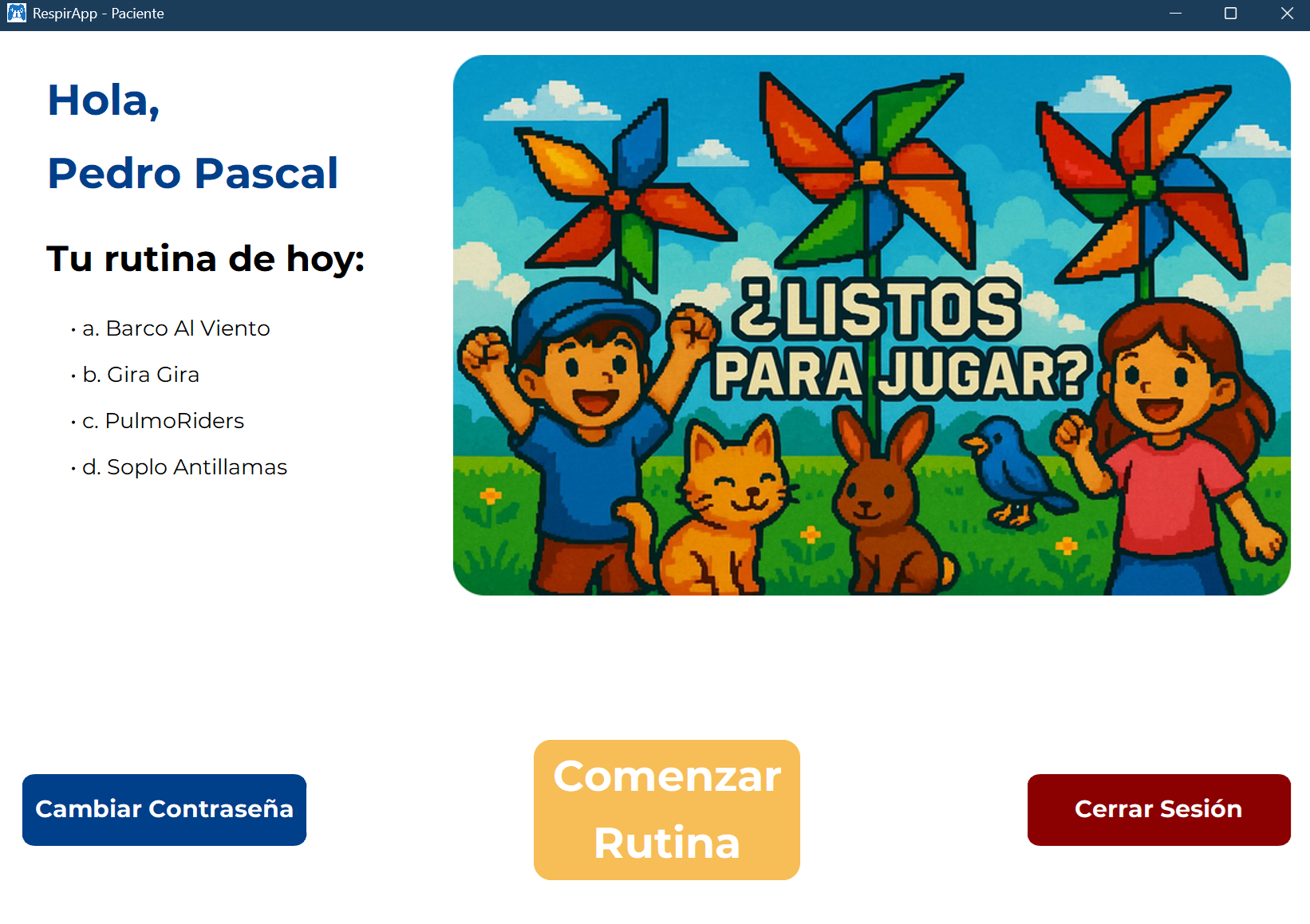 Ejecutar rutina